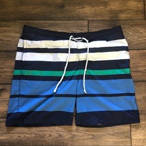 Merona striped swim shorts